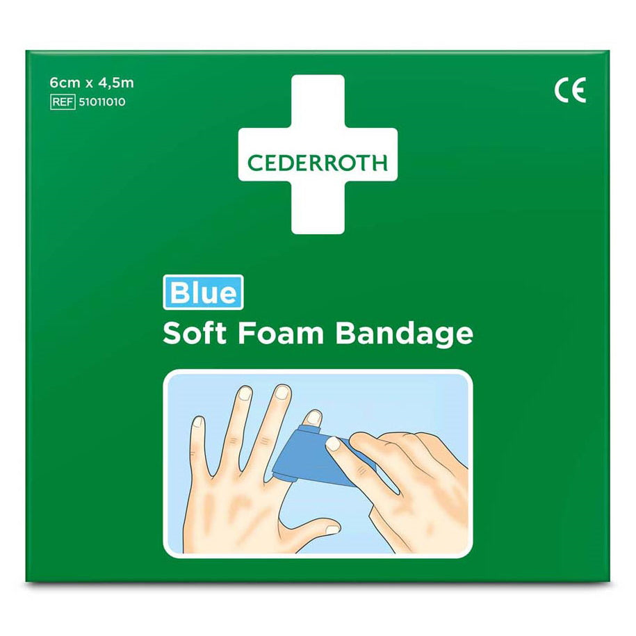 Soft Foam Bandage Blue 4,5m