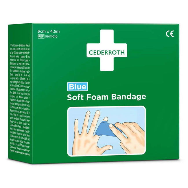 Soft Foam Bandage Blue 4,5m