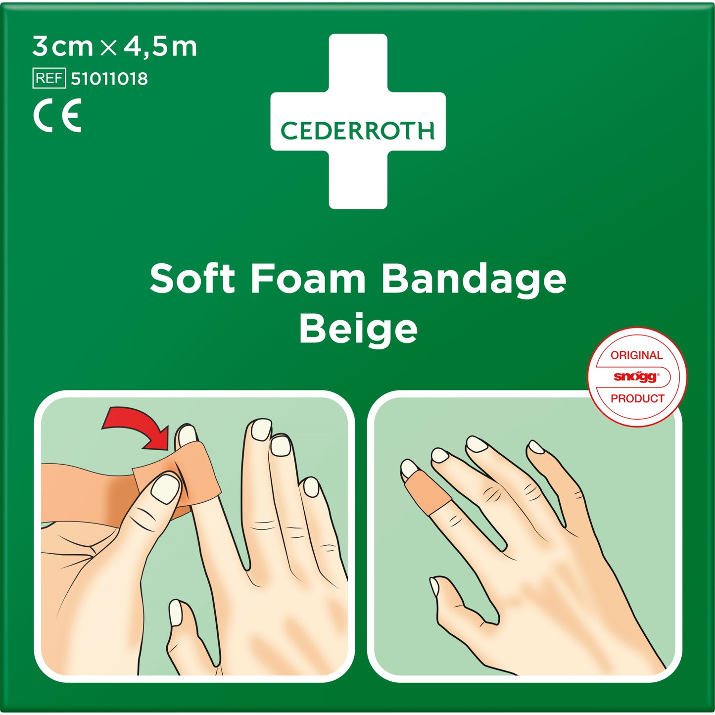 Soft Foam Bandage Beige 3 cm x 4.5 m