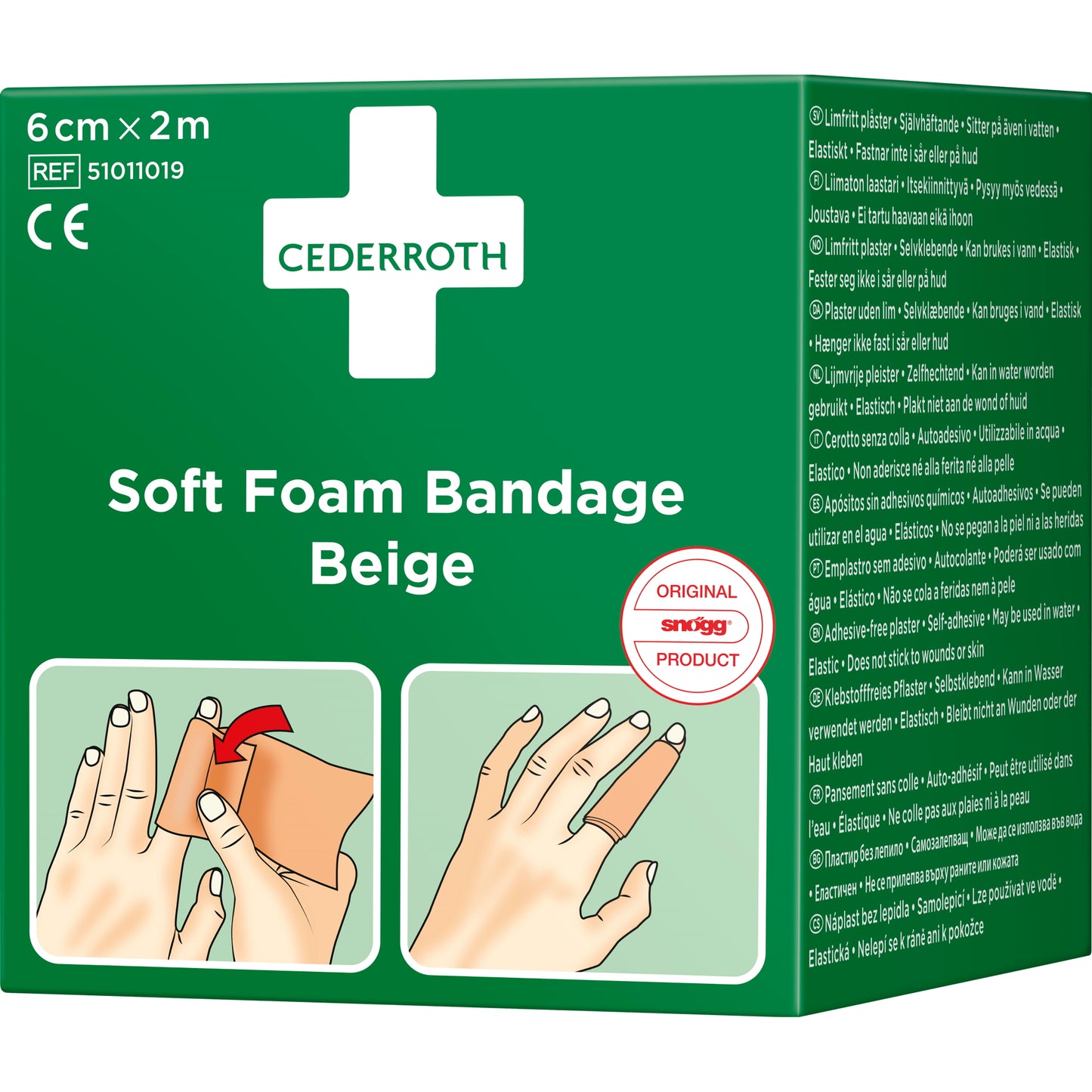 Soft Foam Bandage Beige 6 cm x 2 m