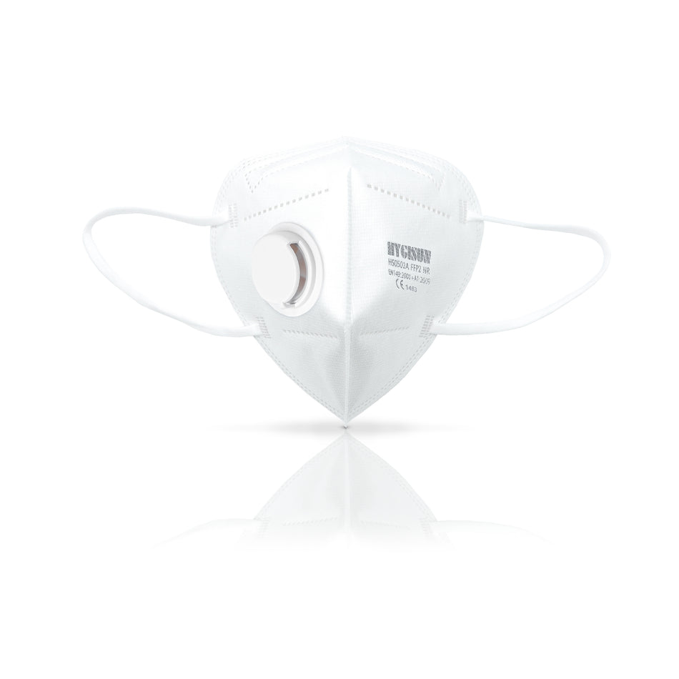 FFP2 Maske mit Ventil Farbe Weiß, ab 500 Stück (Stück ab 0,49€)